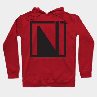 Geometric Abstract black minimal Hoodie